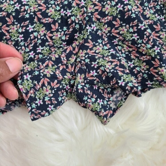 ZARA Floral Shorts Blue Size Small - Picture 2 of 7